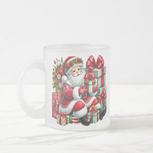 Santa Frosted Coffee Mug