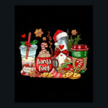 Santa Fuel Coffee Cups Merry Christmas Coffee Drin Poster<br><div class="desc">Santa Fuel Coffee Cups Merry Christmas Coffee Drinking Lover</div>