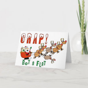 Santa  Funny Christmas Holiday Card