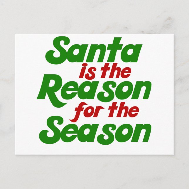 Santa funny christmas humor parody holiday postcard (Front)
