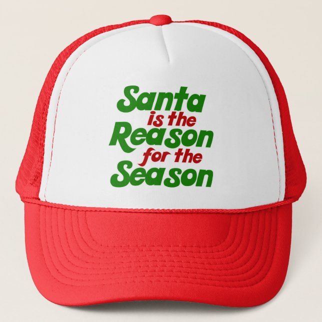 Santa funny christmas humour parody trucker hat (Front)