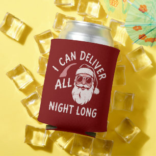Santa Funny Christmas Party Xmas Guys Joke  Can Cooler