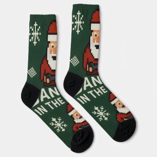 Santa Gamer Christmas Socks