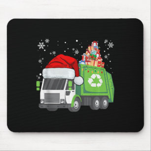 Santa Garbage Truck Carrying Christmas Family Matc Mouse Mat