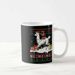 Santa German Shepherd Riding Llama Christmas Sweat Coffee Mug