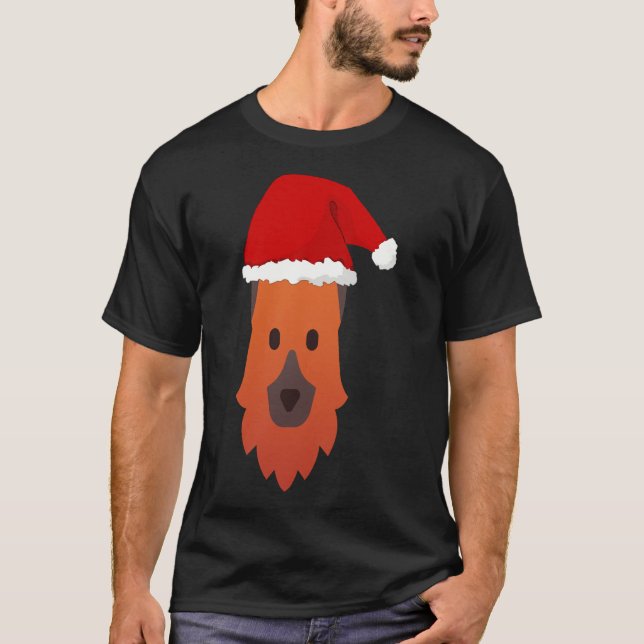 Santa German Shepherd T-Shirt (Front)