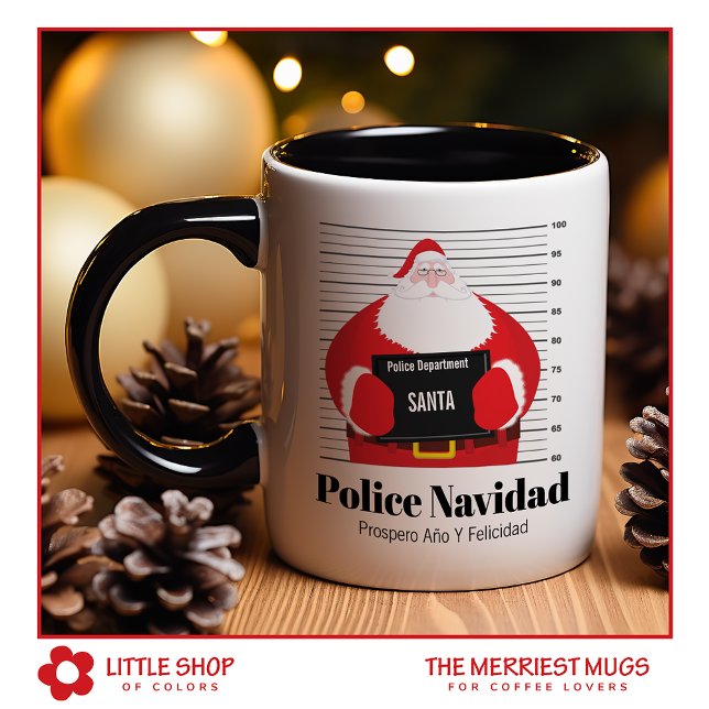 Santa Gets a Speeding Ticket Customisable Mug (Creator Uploaded)