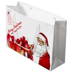 Santa Gift Bag - Large, Glossy