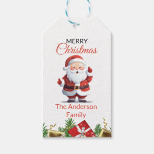 Santa Gift Tag, Christmas Gift Tags, Cute Santa  Gift Tags