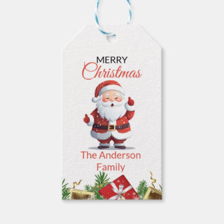Santa Gift Tag, Christmas Gift Tags, Cute Santa  Tags