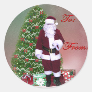 Santa Gift Tag Sticker