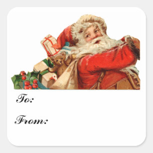 Santa Gift Tag Sticker