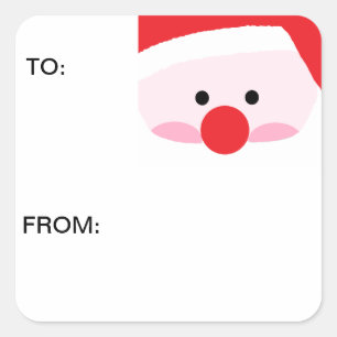 "Santa Gift Tags" Stickers