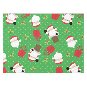 Santa, Gifts, and Holly Holiday Tablecloth