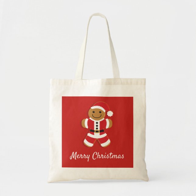 Santa Gingerbread Man | Basic Tote (Front)