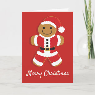 Santa Gingerbread Man   Greeting Card