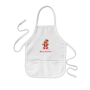 Santa Gingerbread Man Kid's Apron