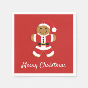 Santa Gingerbread Man   Paper Napkin