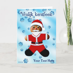Santa Gingerbread - Vrolijk kerstfeest Card