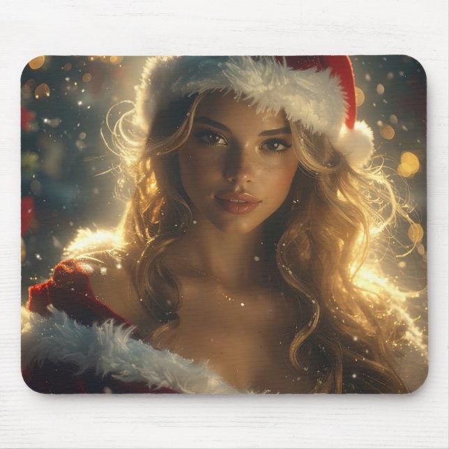 Santa Girl Mouse Mat (Front)