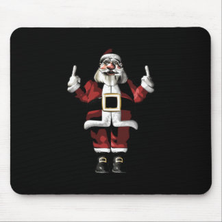 Santa Giving the Finger Mouse Mat