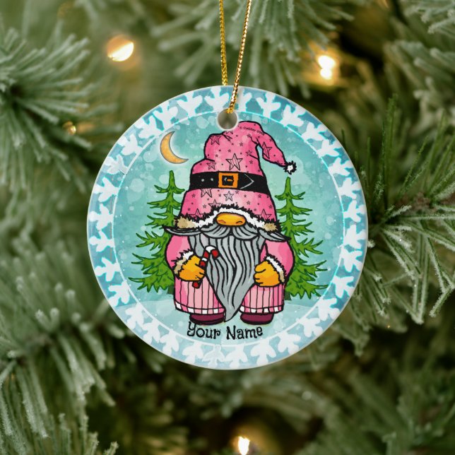 Santa gnome  ceramic tree decoration (Tree)