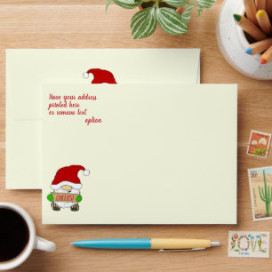 Santa Gnome Christmas  Envelope