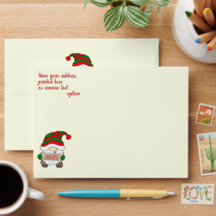 Santa Gnome Christmas  Envelope