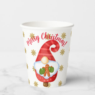 Santa Gnome   Paper Cups