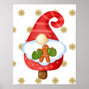 Santa Gnome Poster