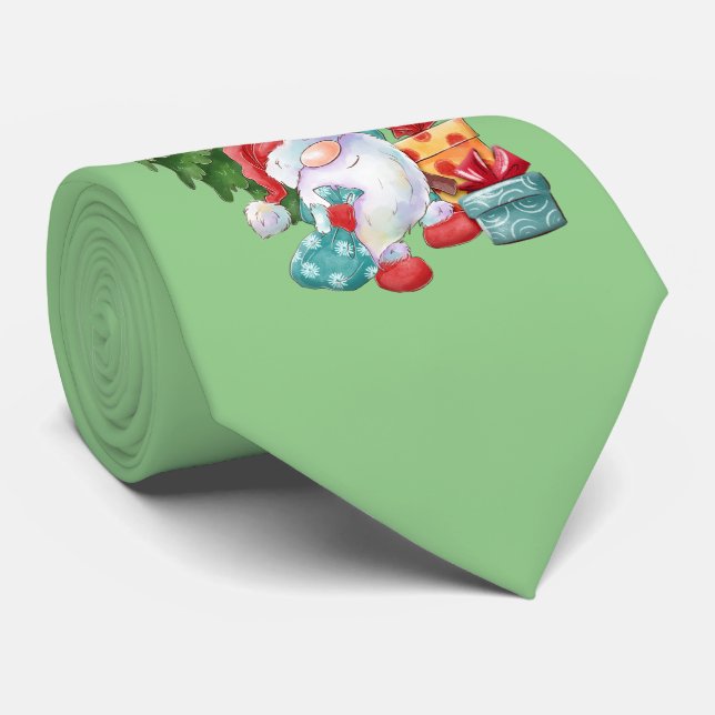 Santa Gnome Tie (Rolled)