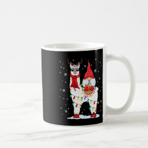 Santa Gnomes Riding Llama Reindeer Christmas Light Coffee Mug