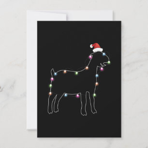 Santa Goat Christmas Colour Led Light Xmas Goat Invitation