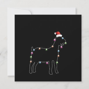 Santa Goat Christmas Colour Led Light Xmas Goat Invitation
