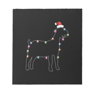 Santa Goat Christmas Colour Led Light Xmas Goat Notepad