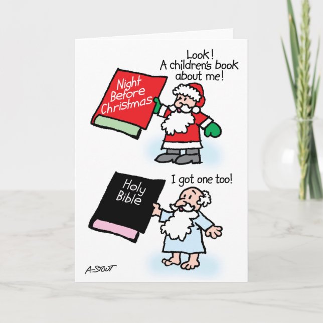 Santa & God - Holiday Card (Front)