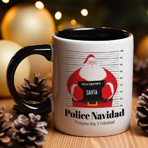 Santa Goes to Jail Customisable Christmas Mug