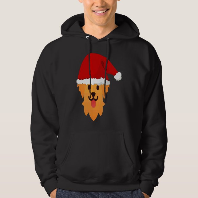 Santa Golden Retriever 607 Hoodie (Front)