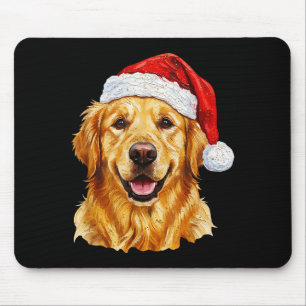 Santa Golden Retriever Christmas Golden Retriever  Mouse Mat