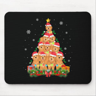 Santa Goldendoodle Dog Tree Christmas Pet Animal D Mouse Mat