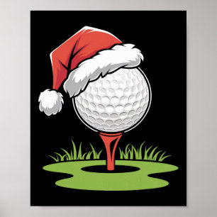 Santa Golf Ball For Christmas Golf Ball Christmas  Poster