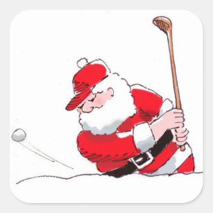 Santa Golf sticker