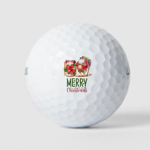   Santa  golfer Christmas Summer Christmas Beer Golf Balls