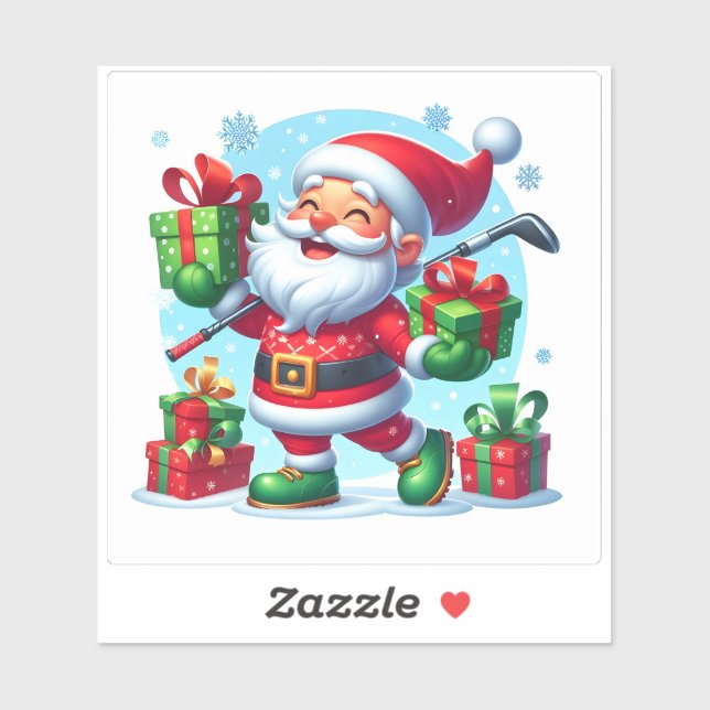 Santa Golfing and Delivering Gifts! (Sheet)