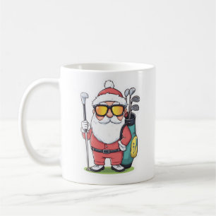 Santa Golfing Christmas Fun Coffee Mug