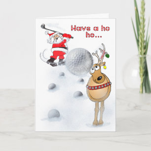 Santa golfing with a friend! holiday card