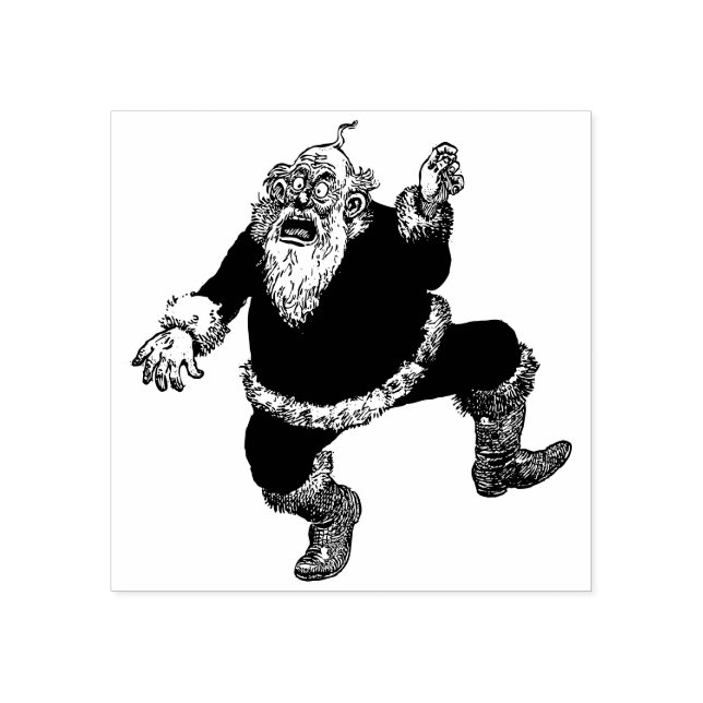 Santa gone crazy rubber stamp (Imprint)
