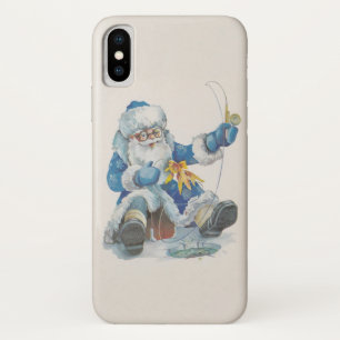 Santa Gone Fishing (More Options) - iPhone X Case
