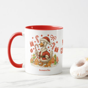Santa Goose Christmas Mug