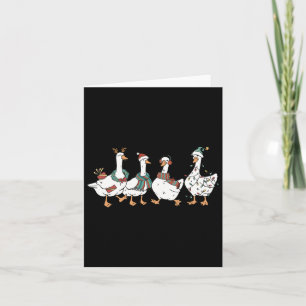 Santa Goose On The Loose Merry Goosemas Christmas  Card